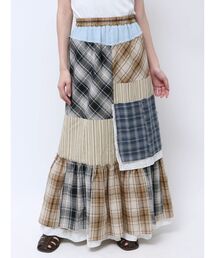 Ungrid | リメイクチェックマキシスカート(スカート)