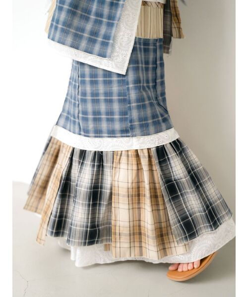 Ungrid（アングリッド）の「リメイクチェックマキシスカート