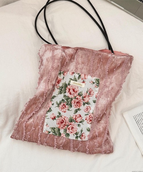 VIBGYOR(ヴィブジョー)の「Liaa/ベロア レース 刺繍 トートバッグ A18553(トートバッグ・レディース・その他4/その他1/その他2/その他3/その他8/その他10/その他6/その他7/その他9・FREE)」の12枚目の写真