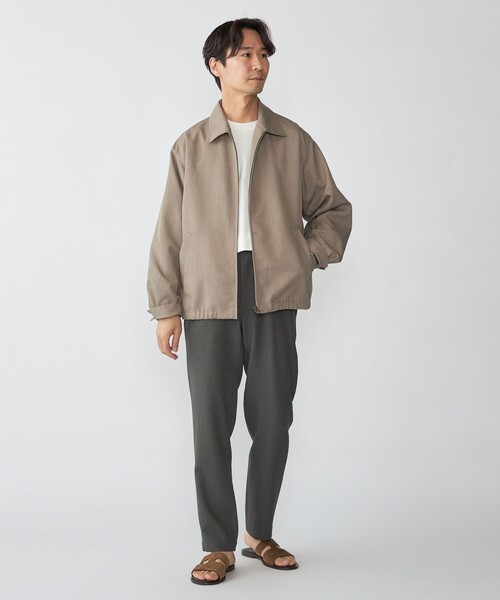 SHIPS（シップス）の「SHIPS: ウール ライク ポリエステル ジップ ブルゾン（ブルゾン・メンズ・グレー/ベージュ/ネイビー・SMALL/MEDIUM/LARGE）」の5枚目の写真