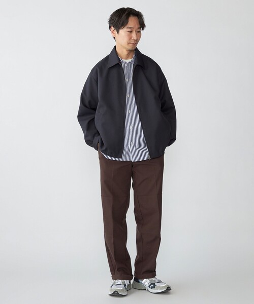 セール】SHIPS: ウール ライク ポリエステル ジップ ブルゾン