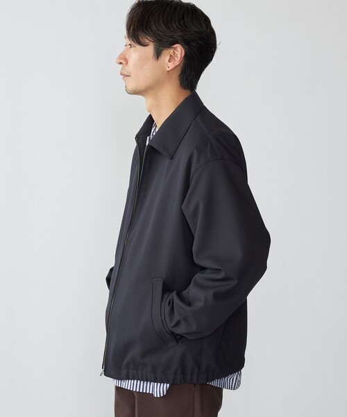 SHIPS（シップス）の「SHIPS: ウール ライク ポリエステル ジップ ブルゾン（ブルゾン・メンズ・グレー/ベージュ/ネイビー・SMALL/MEDIUM/LARGE）」の11枚目の写真