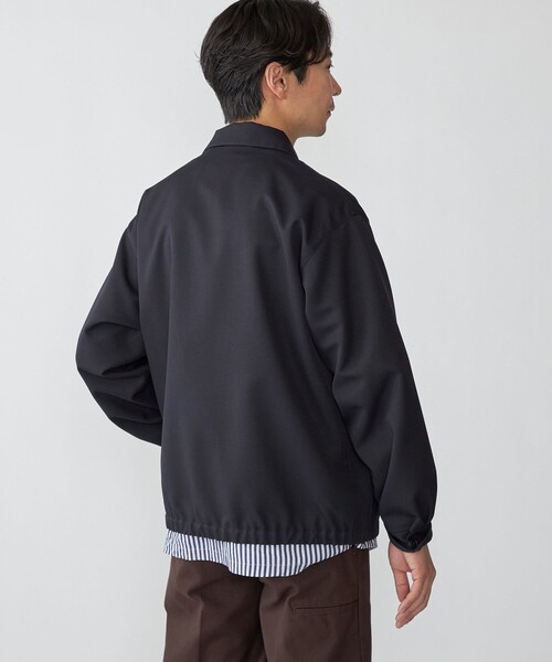 セール】SHIPS: ウール ライク ポリエステル ジップ ブルゾン