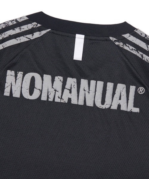 NOMANUAL】CRACKED LINE LONG SLEEVE UNIFORM（Tシャツ