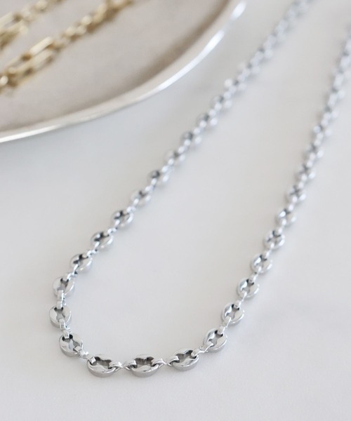 LEPSIM（レプシィム）の「ステンレスチェーンネックレス　303265（ネックレス・レディース・シルバー/シルバー系その他/ゴールド・ONE SIZE）」の2枚目の写真