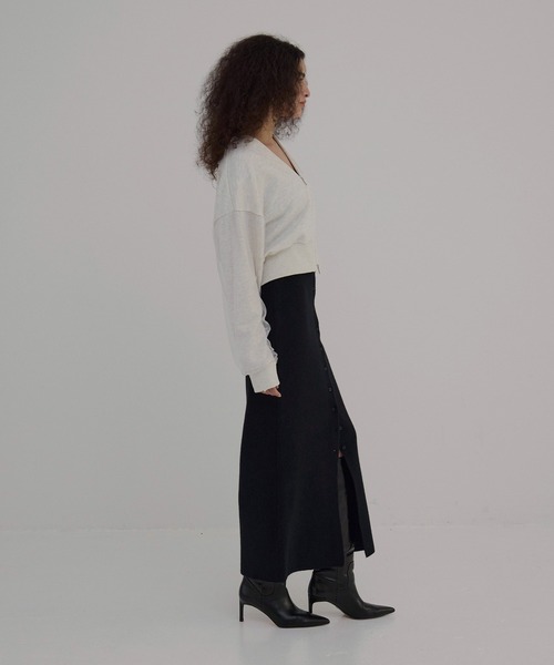 MIELI INVARIANT（ミエリインヴァリアント）の「Sweat Layer Zip Cardigan（カーディガン/ボレロ・レディース・ベージュ系その他/ブラック・FREE）」の18枚目の写真