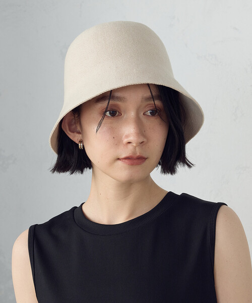 COMME CA ISM(コムサイズム)の「サーモバケットハット(ハット・レディース・ブラック/ライトベージュ/ブラウン・FREE)」の1枚目の写真