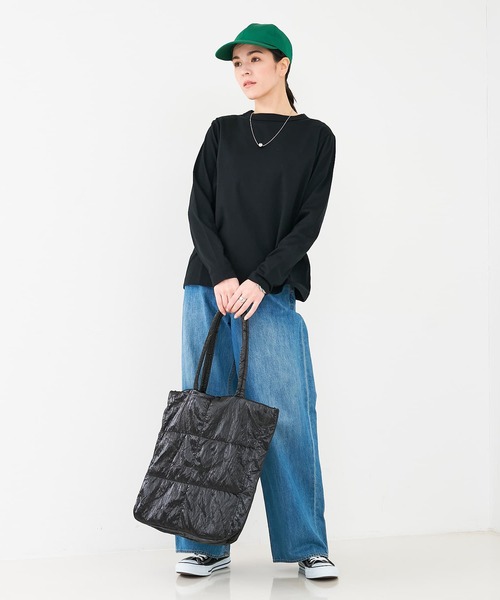 collex(コレックス)の「ロングスリーブベーシックTシャツ(Tシャツ/カットソー・レディース・ネイビー/ホワイト/ブラック系その他/ブラック・フリー)」の10枚目の写真