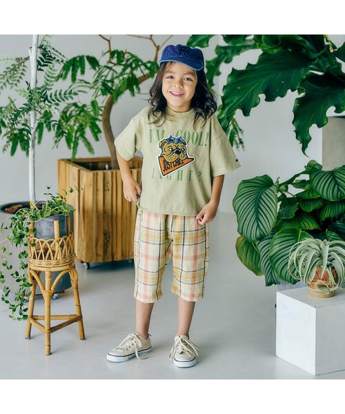 F.O.KIDS（エフオーキッズ）の「【ジュニア対応】イージーチルーズパンツ（その他パンツ・キッズ・ベージュ/チャコール/チェック/ストライプ/レインボー・80/90/100/110/120/130/140/150/160）」の6枚目の写真