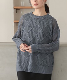透かし編みニット