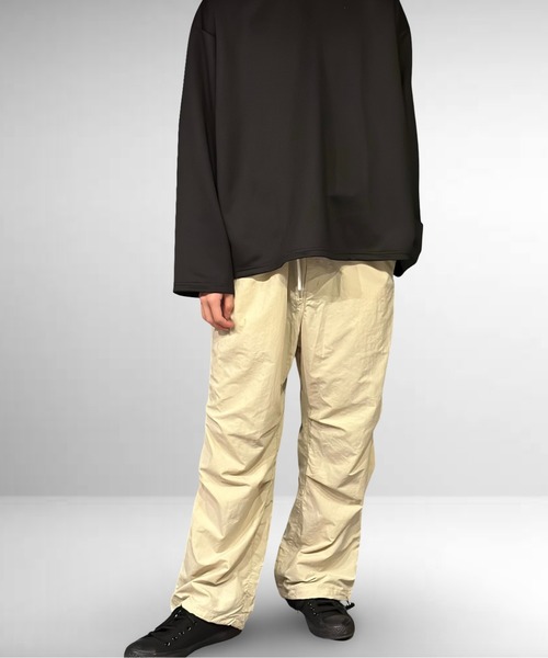 Burner(バーナー)の「パラシュートミリタリーパンツ(その他パンツ・メンズ・ブラック/チャコールグレー/ベージュ/イエロー/ダークベージュ/カーキオリーブ/グレイッシュブルー・マルチサイズ)」の3枚目の写真