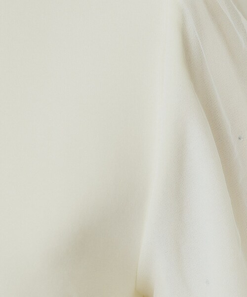 index(インデックス)の「ビジュー付きチュールバルーンスリーブトップス【洗濯機洗い可】(Tシャツ/カットソー・レディース・チャコールグレー/オフホワイト/オレンジ系・36/38/40/42)」の8枚目の写真