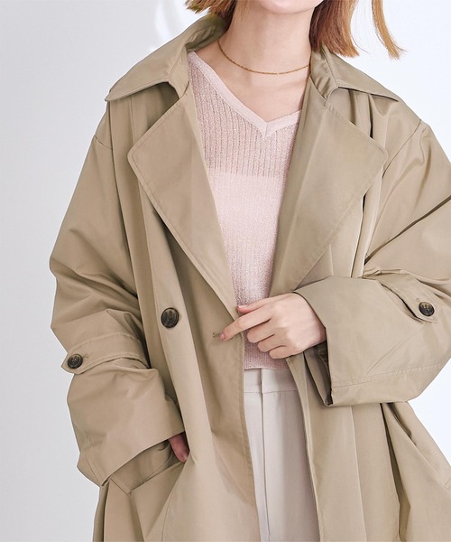 UR'S(ユアーズ)の「Aラインミドル丈トレンチコート(トレンチコート・レディース・ベージュ/アイボリー・M)」の18枚目の写真
