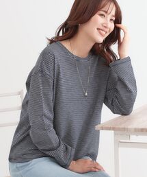 Cutie Blonde | 【洗える/S-LL】大人カジュアルに スラブボーダーロンT(Tシャツ/カットソー)