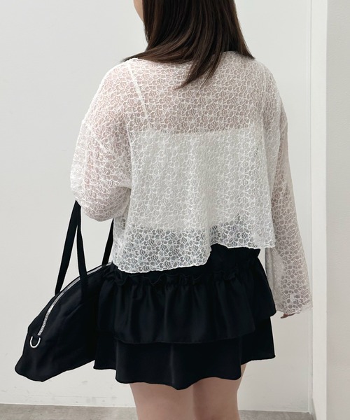 shrita（シュリータ）の「ドロストシアーレーストップス（シャツ/ブラウス・キッズ・ブラック/ホワイト・S/M/L）」の11枚目の写真