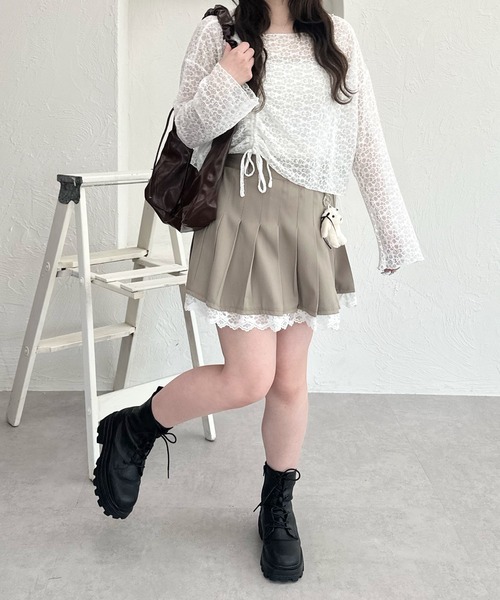 shrita（シュリータ）の「ドロストシアーレーストップス（シャツ/ブラウス・キッズ・ブラック/ホワイト・S/M/L）」の14枚目の写真