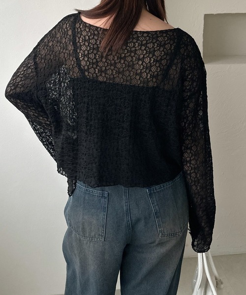 shrita（シュリータ）の「ドロストシアーレーストップス（シャツ/ブラウス・キッズ・ブラック/ホワイト・S/M/L）」の18枚目の写真