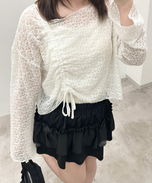 shrita（シュリータ）の「ドロストシアーレーストップス（シャツ/ブラウス・キッズ・ブラック/ホワイト・S/M/L）」の20枚目の写真