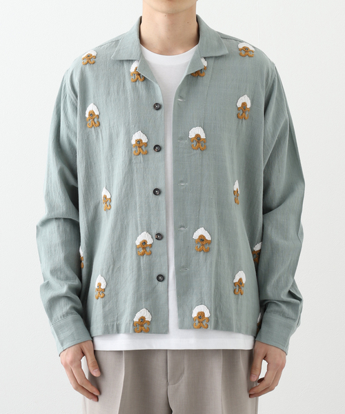 KARTIK RESEARCH (カルティック リサーチ) HAND EMBROIDERED SHIRT