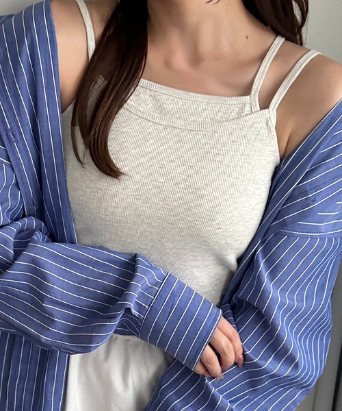 apres jour mignon(アプレジュールミニョン)の「レイヤードカップ付きキャミソール【ZOZOTOWN限定アイテム 】(キャミソール・レディース・マスタード/レッド/ナチュラル/ブラック・フリー/X-LARGE)」の8枚目の写真