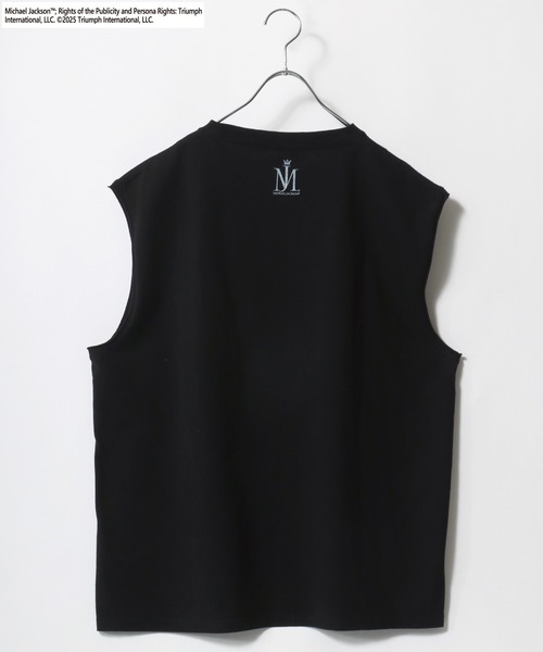 ヴィンテージ マイケルジャクソン プリントノースリーブTシャツ ブラック レア tシャツ MICHAEL JACKSON（マイケル・ジャクソン）プリント