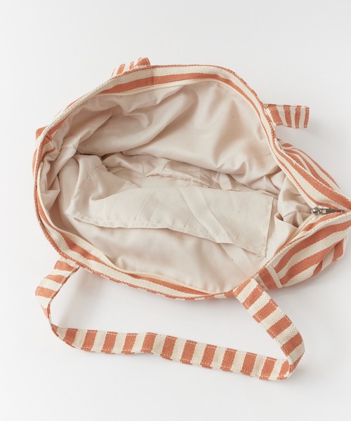 ROOPTOKYO(ループトウキョウ)の「Marine style striped tote bag / マリンテイストストライプトートバッグ(トートバッグ・レディース・オレンジ/ベージュ・FREE)」の9枚目の写真