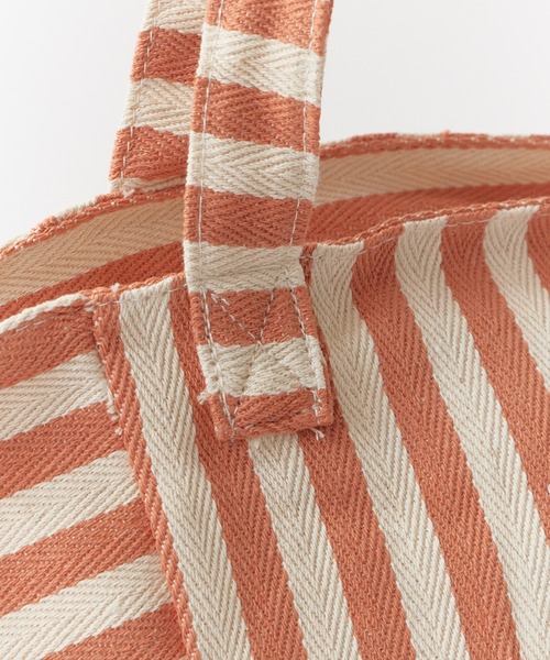 ROOPTOKYO(ループトウキョウ)の「Marine style striped tote bag / マリンテイストストライプトートバッグ(トートバッグ・レディース・オレンジ/ベージュ・FREE)」の6枚目の写真