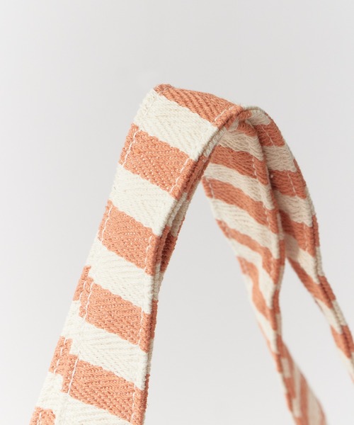 ROOPTOKYO(ループトウキョウ)の「Marine style striped tote bag / マリンテイストストライプトートバッグ(トートバッグ・レディース・オレンジ/ベージュ・FREE)」の4枚目の写真