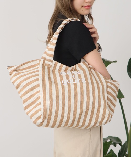 ROOPTOKYO(ループトウキョウ)の「Marine style striped tote bag / マリンテイストストライプトートバッグ(トートバッグ・レディース・オレンジ/ベージュ・FREE)」の16枚目の写真