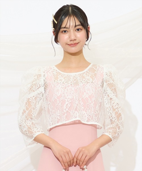 WILLSELECTION（ウィルセレクション）の「2WAYレースボレロ（その他トップス・レディース・ベージュ/オフホワイト/ブラック・FREE）」の9枚目の写真