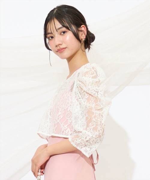 WILLSELECTION（ウィルセレクション）の「2WAYレースボレロ（その他トップス・レディース・ベージュ/オフホワイト/ブラック・FREE）」の8枚目の写真