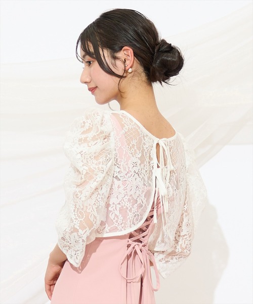 WILLSELECTION（ウィルセレクション）の「2WAYレースボレロ（その他トップス・レディース・ベージュ/オフホワイト/ブラック・FREE）」の7枚目の写真