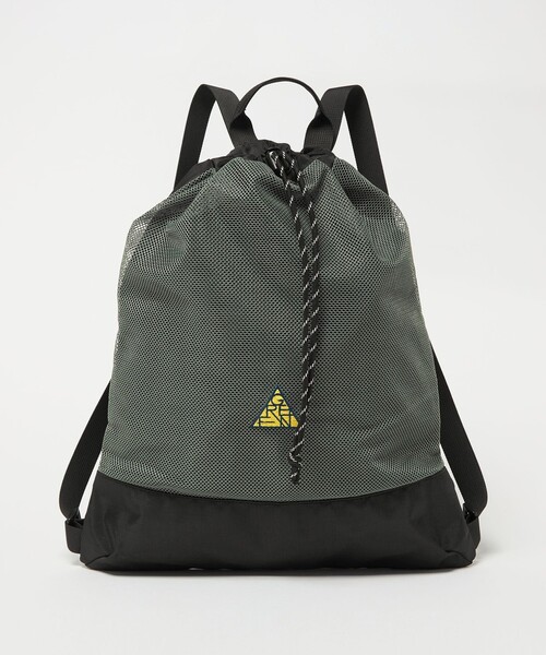 green label relaxing(グリーンレーベルリラクシング)の「GLR メッシュ ナップサック / キッズ(バックパック/リュック・キッズ・ブラック/グレー・FREE)」の3枚目の写真