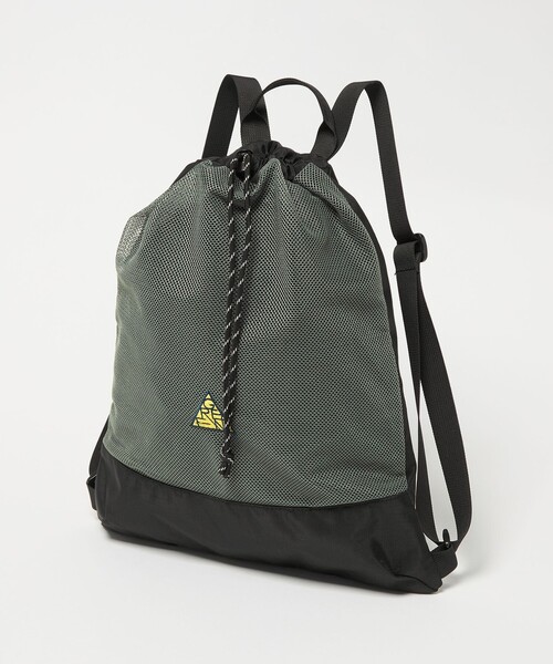 green label relaxing(グリーンレーベルリラクシング)の「GLR メッシュ ナップサック / キッズ(バックパック/リュック・キッズ・ブラック/グレー・FREE)」の6枚目の写真