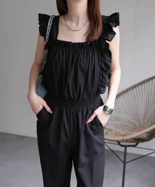 フリルオールインワン（つなぎ/オールインワン）｜sakishimatokyo