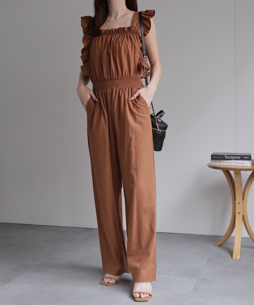 フリルオールインワン（つなぎ/オールインワン）｜sakishimatokyo