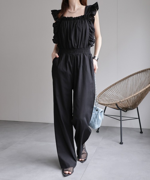 フリルオールインワン（つなぎ/オールインワン）｜sakishimatokyo