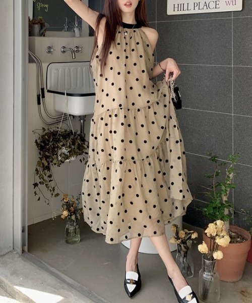 FREE STYLISTS(フリー スタイリスト)の「YUGA_YGMC Halter neck polka dot dress(ワンピース・レディース・ベージュ・FREE)」の20枚目の写真