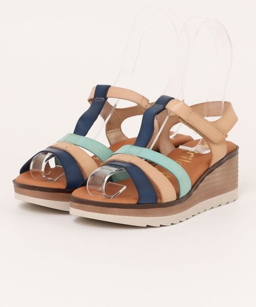 inter-chaussures(インターショシュール)の「【Marila】カラーコンビウエッジヒールサンダル(E52112)(サンダル・レディース・ホワイト/ベージュ・36/38/39/37/35)」の5枚目の写真