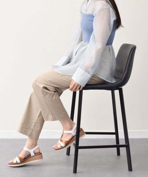 inter-chaussures(インターショシュール)の「【Marila】カラーコンビウエッジヒールサンダル(E52112)(サンダル・レディース・ホワイト/ベージュ・36/38/39/37/35)」の10枚目の写真