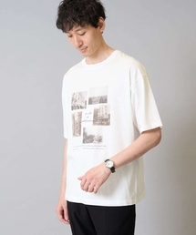 a.v.v（アーヴェヴェ）の「【接触冷感】フォトプリントワイドシルエットカットソー（Tシャツ/カットソー）」