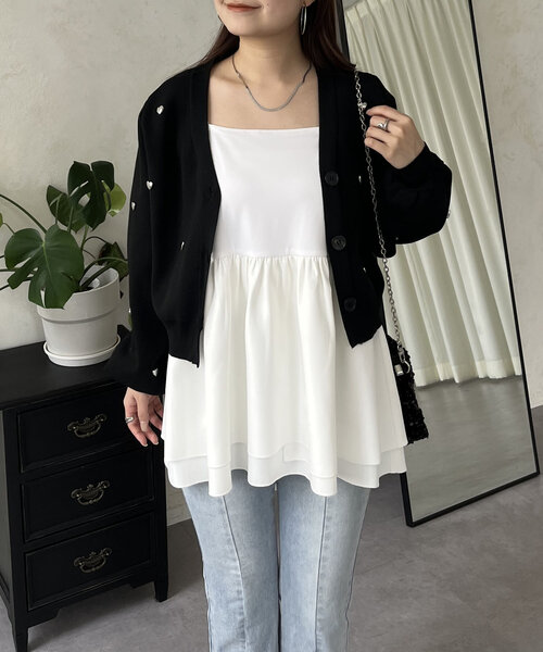 prose verse（プロズヴェール）の「レイヤードインナーキャミソール（キャミソール・レディース・ホワイト系その他/ホワイト系その他2/ホワイト系その他3・LARGE/MEDIUM）」の16枚目の写真