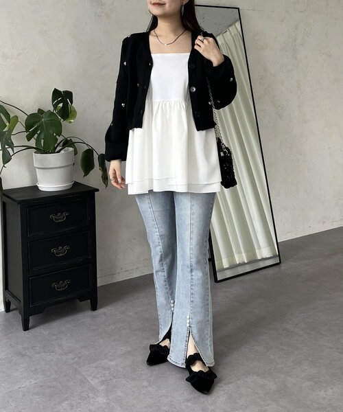 prose verse（プロズヴェール）の「レイヤードインナーキャミソール（キャミソール・レディース・ホワイト系その他/ホワイト系その他2/ホワイト系その他3・LARGE/MEDIUM）」の19枚目の写真