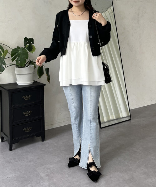 prose verse（プロズヴェール）の「レイヤードインナーキャミソール（キャミソール・レディース・ホワイト系その他/ホワイト系その他2/ホワイト系その他3・LARGE/MEDIUM）」の20枚目の写真