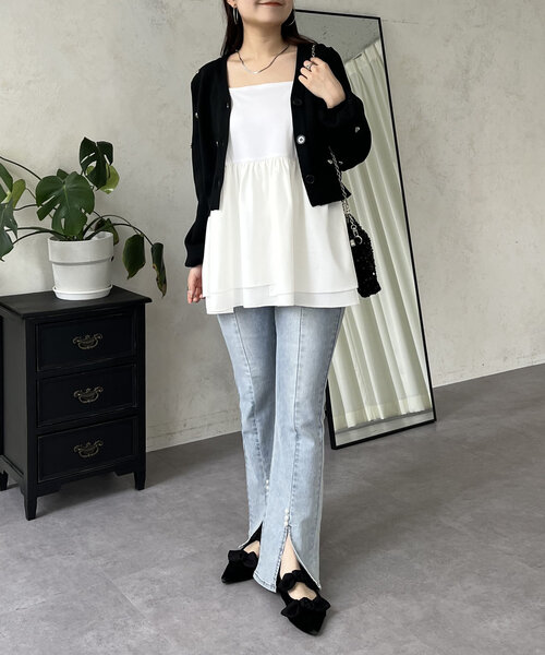 prose verse（プロズヴェール）の「レイヤードインナーキャミソール（キャミソール・レディース・ホワイト系その他/ホワイト系その他2/ホワイト系その他3・LARGE/MEDIUM）」の21枚目の写真