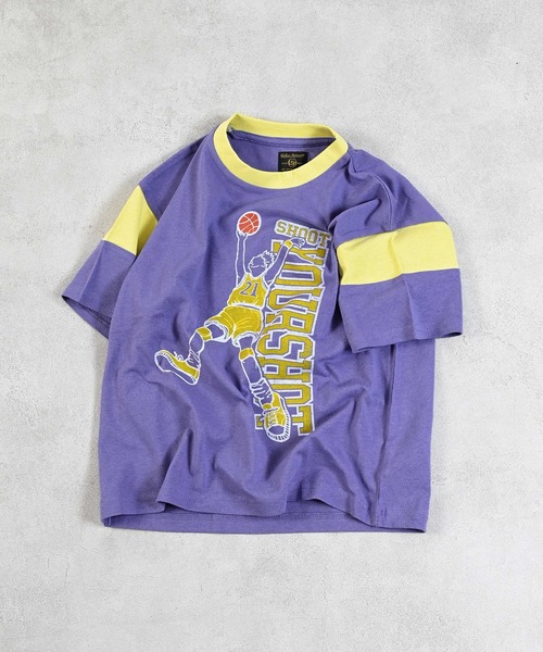 Life Support Products（ライフサポートプロダクツ）の「スポーツプリントワイドTシャツ（Tシャツ/カットソー・キッズ・オフホワイト/グレー/ブルー/アイボリー/ブラック/パープル/チャコール/レッド・80/90/95/100/110/120/130/140/150）」の7枚目の写真