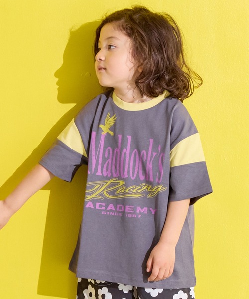 Life Support Products（ライフサポートプロダクツ）の「スポーツプリントワイドTシャツ（Tシャツ/カットソー・キッズ・オフホワイト/グレー/ブルー/アイボリー/ブラック/パープル/チャコール/レッド・80/90/95/100/110/120/130/140/150）」の6枚目の写真