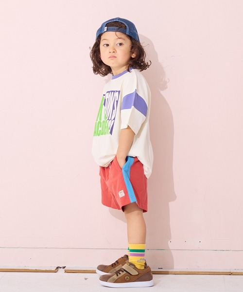 Life Support Products（ライフサポートプロダクツ）の「スポーツプリントワイドTシャツ（Tシャツ/カットソー・キッズ・オフホワイト/グレー/ブルー/アイボリー/ブラック/パープル/チャコール/レッド・80/90/95/100/110/120/130/140/150）」の22枚目の写真