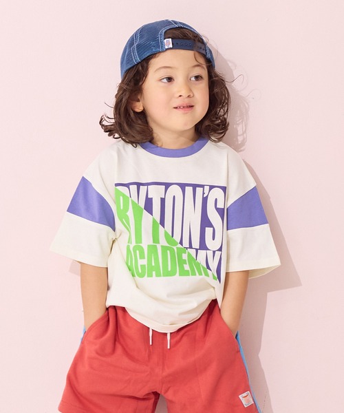 Life Support Products（ライフサポートプロダクツ）の「スポーツプリントワイドTシャツ（Tシャツ/カットソー・キッズ・オフホワイト/グレー/ブルー/アイボリー/ブラック/パープル/チャコール/レッド・80/90/95/100/110/120/130/140/150）」の20枚目の写真