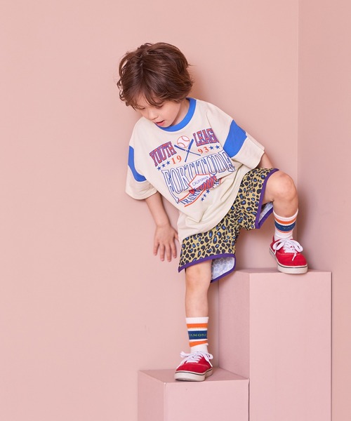 Life Support Products（ライフサポートプロダクツ）の「スポーツプリントワイドTシャツ（Tシャツ/カットソー・キッズ・オフホワイト/グレー/ブルー/アイボリー/ブラック/パープル/チャコール/レッド・80/90/95/100/110/120/130/140/150）」の12枚目の写真